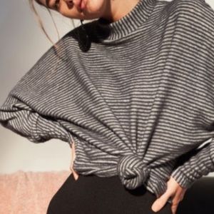 Out From Under Amelia Striped Mock Neck Top